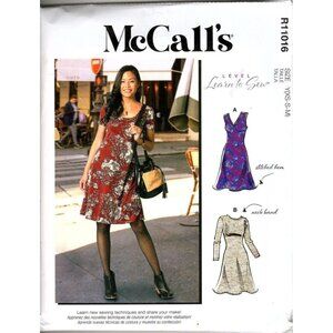 McCall's R11016 Misses XS to M Relaxed Fit Dress Uncut Learn to Sew Pattern New